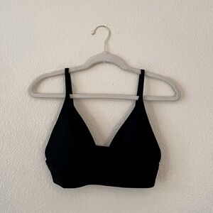 aerie Triangle Bikini Top Pullover Black Large  Beach Vacation